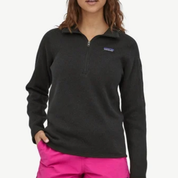 Patagonia Women's Better Sweater 1/4-Zip Fleece Black Size Medium - Picture 1 of 10